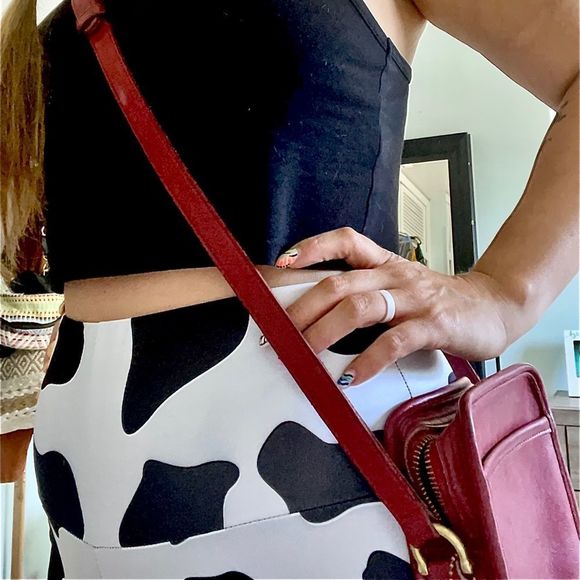 VINTAGE COACH CAMERA Bag Red Leather Shoulder Crossbody Handbag Purse H5C- 9973 - Picture 15 of 16